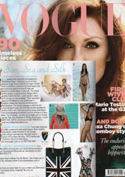 Ozakii London Bag in Vogue magazine